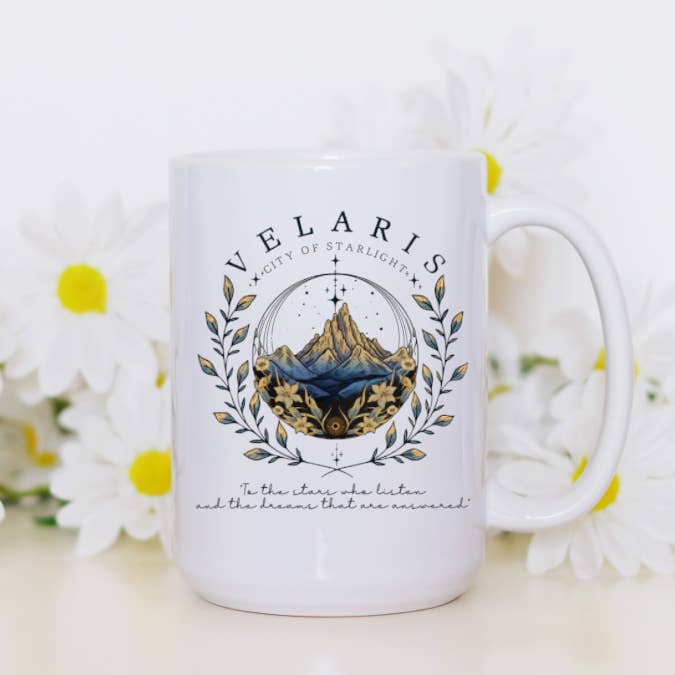 Prairie Chicken Sticker Shop & Gifts - Wholesale Coffee Mug - ACOTAR Velaris City Of Starlight 15oz Coffee Mug   3