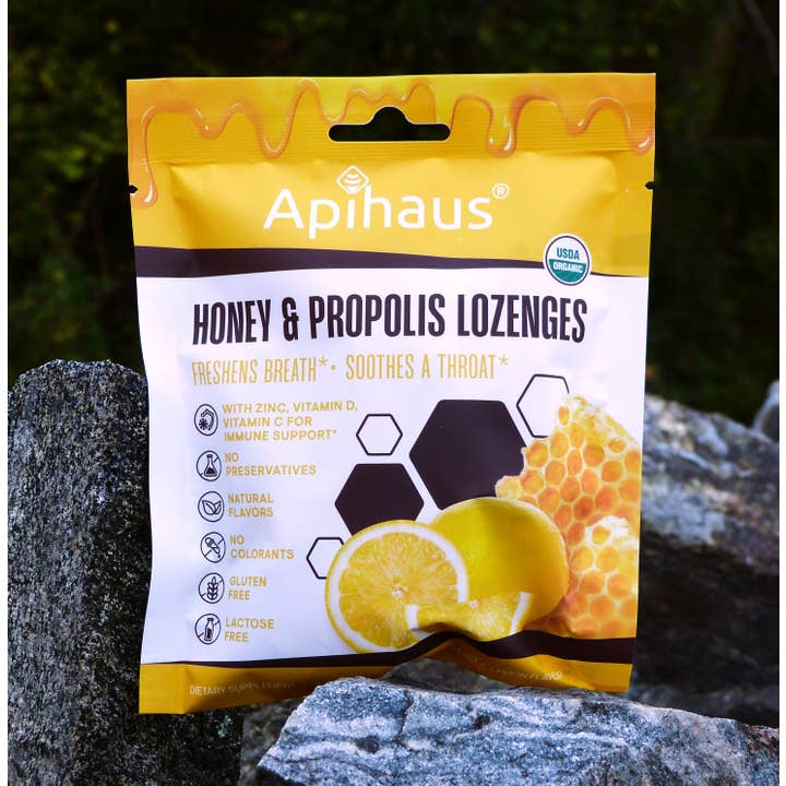Vando Naturals - Wholesale Lozenges/Cough Drops - Apihaus Honey and Propolis Lozenges Lemon Flavor 20 pcs4
