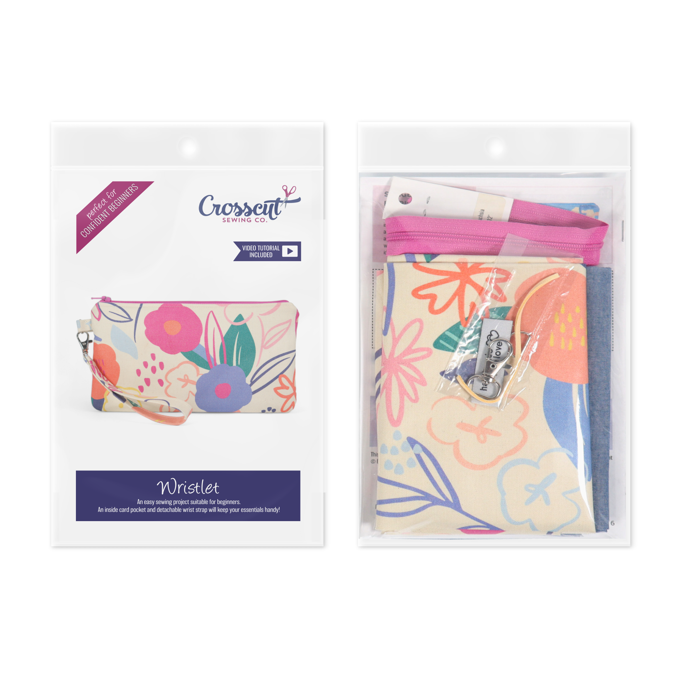 Crosscut Sewing Co. - Wholesale Craft Sewing Kit - Wristlet Sewing Kit - Adult Sewing Kit for Beginners3