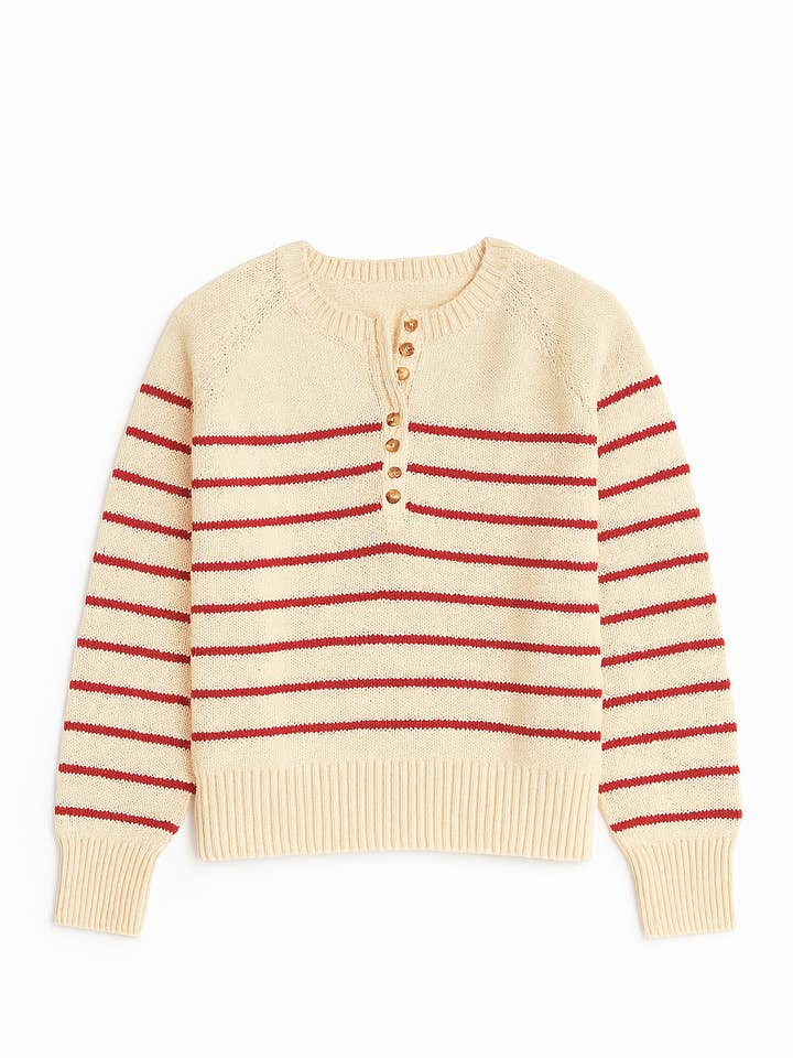 Ellen Henley-tröjan, damkläder, höst 2025 tröja för wholesale av Polished Prints