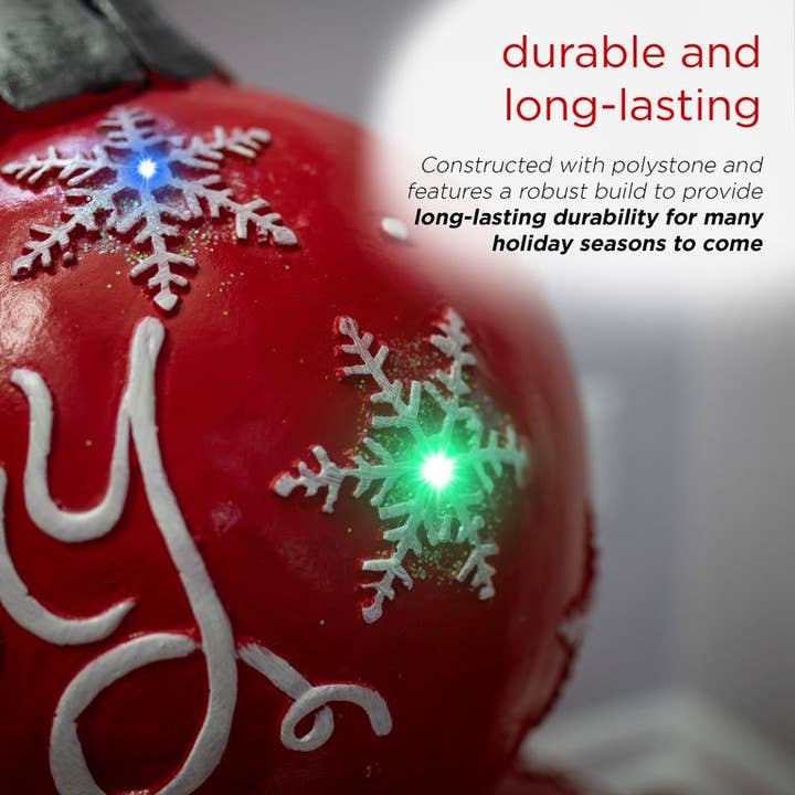 Alpine Corporation - Wholesale Christmas Decoration - Alpine Merry Christmas Ornaments w Color Changing LED Lights