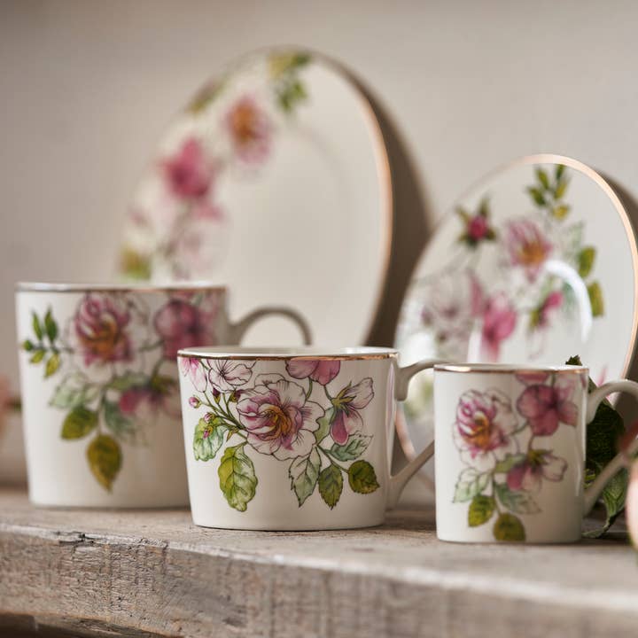 Luxe Lodge - Vendita all'ingrosso Tazza da tè/caffè - Tazza tè con piatto, bordo Oro