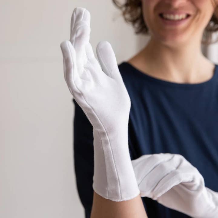 Eczema Gloves Adult White - 2 Pairs for wholesale by Cotton Comfort