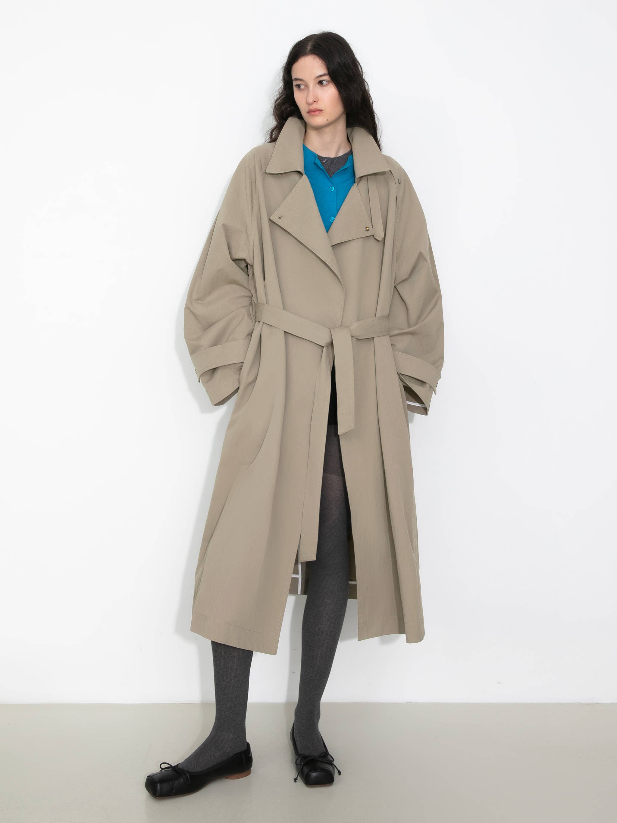 CUBIC - Wholesale Trench Coat - Women's - Oversized Large Lapel Long Trench Coat16