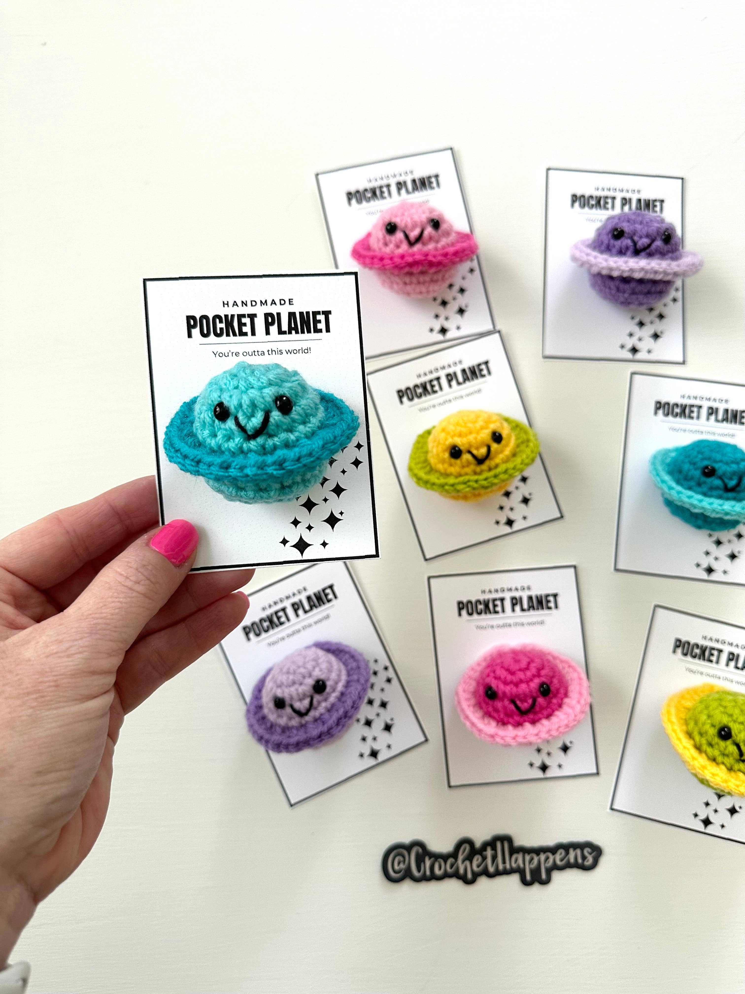 Crochet Happens - Wholesale Stuffed/Plush Toy - Kids & Baby - Pocket Planets - Set of 8 - Made to Order