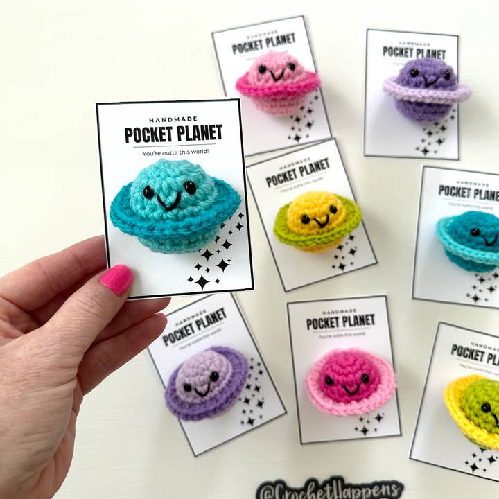 Crochet Happens - Wholesale Stuffed/Plush Toy - Kids & Baby - Pocket Planets - Set of 8 - Made to Order