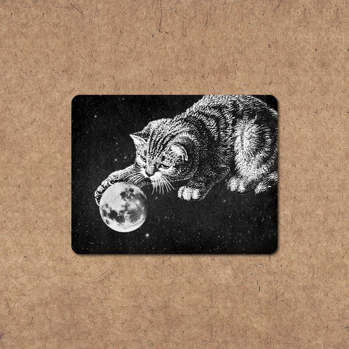 Mooncat Sticker for wholesale by The Galek Sea