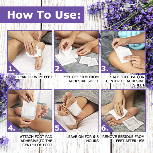 Healthy Energy Amazing Life - Vente Masques pour les pieds - Patchs de sommeil Bodytox lavande11