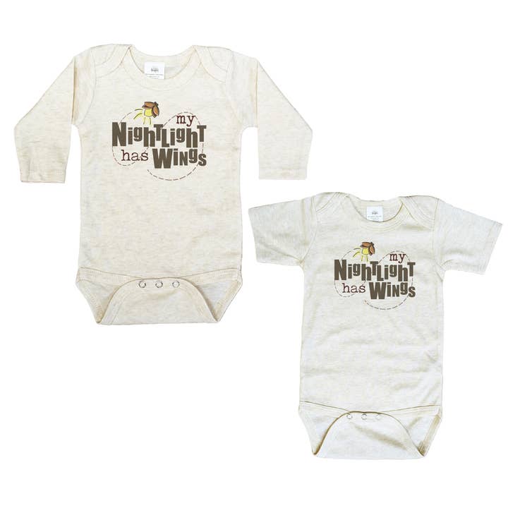 "O Meu Candeeiro de Noite Tem Asas" Pirilampo Vaga-lume Bebé por atacado de Barefoot Baby