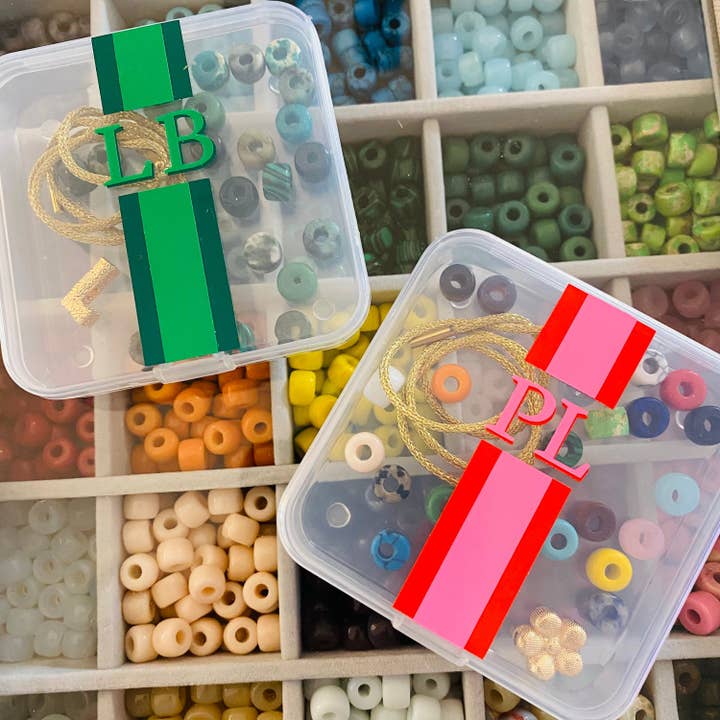 Ädelsten ponny pärla DIY armband kit med personligt fodral för wholesale av LB Beadz