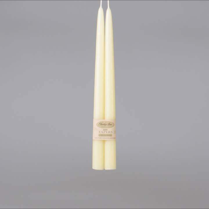12-inch Tapers – Ivory for wholesale by Cheeky Bee Candle Company Inc.
