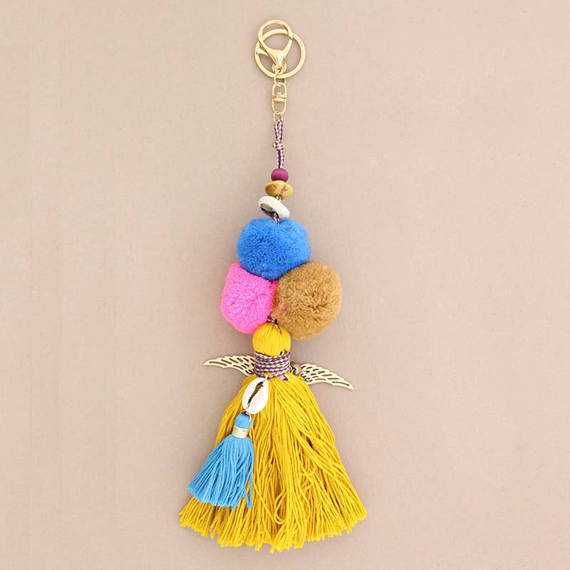 Sonata - Wholesale Keychain - Women's - Ethnic Keychain with Tassel Pompons1