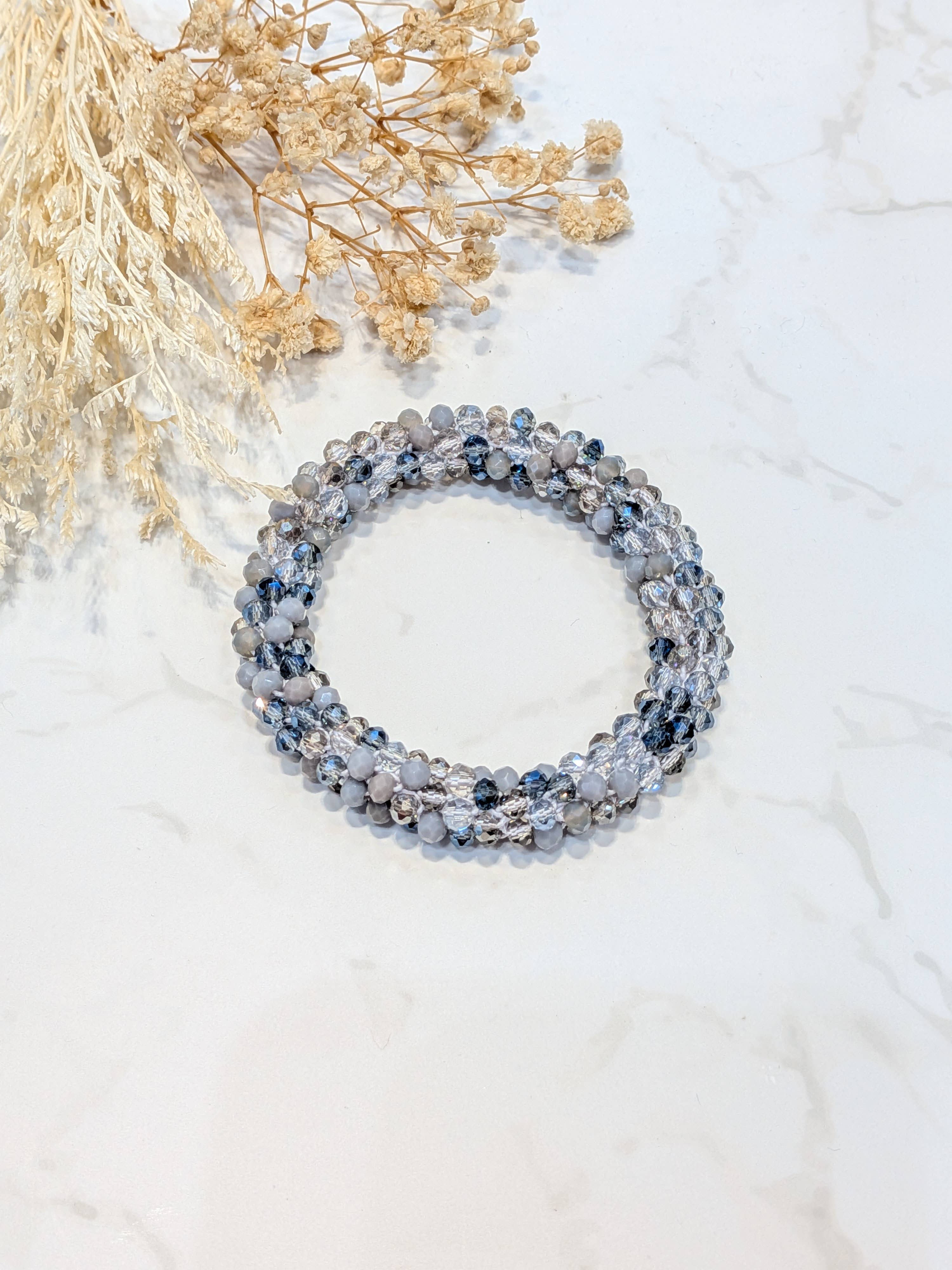 LOLO & YAYA - Wholesale Link & Chain Bracelet - Blue-tone crystal effect bracelet14