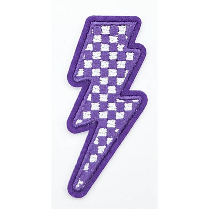 Trendy Transfers - Vendita all'ingrosso Toppe - Toppa ricamata a forma di fulmine a scacchi per CAPPELLO/TASCA4