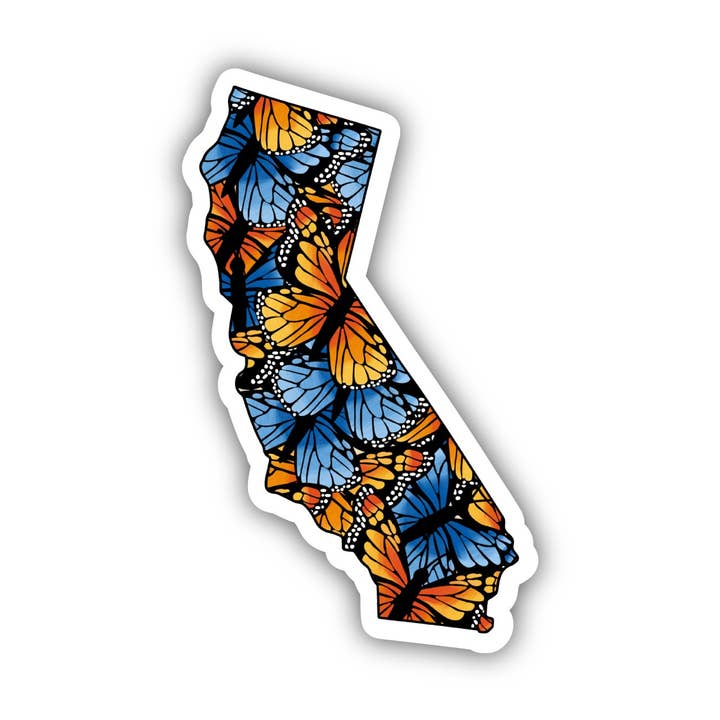 California Butterfly Pattern Sticker for wholesale by Big Moods