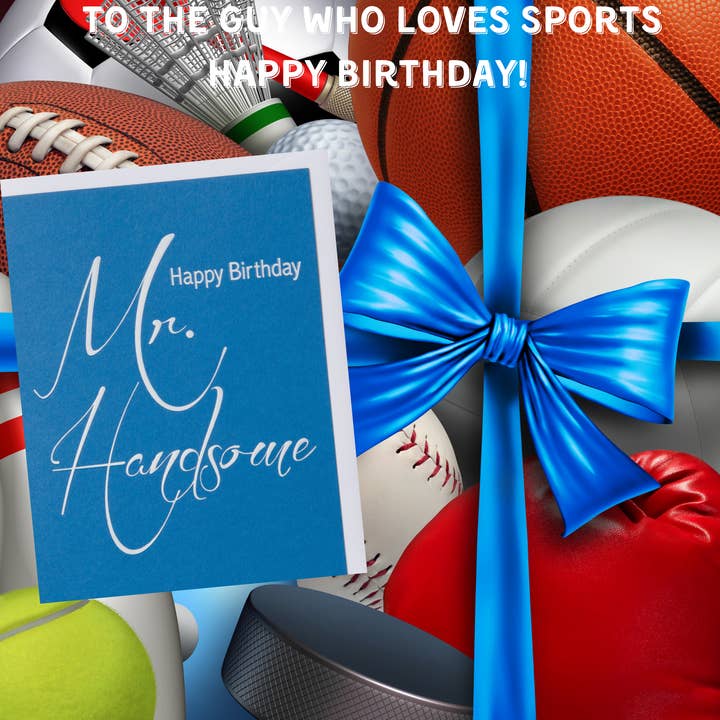 WowWordZ - Wholesale Birthday Card - Birthday Card, Mr Handsome, Guy Card, Man Card, Boyfriend