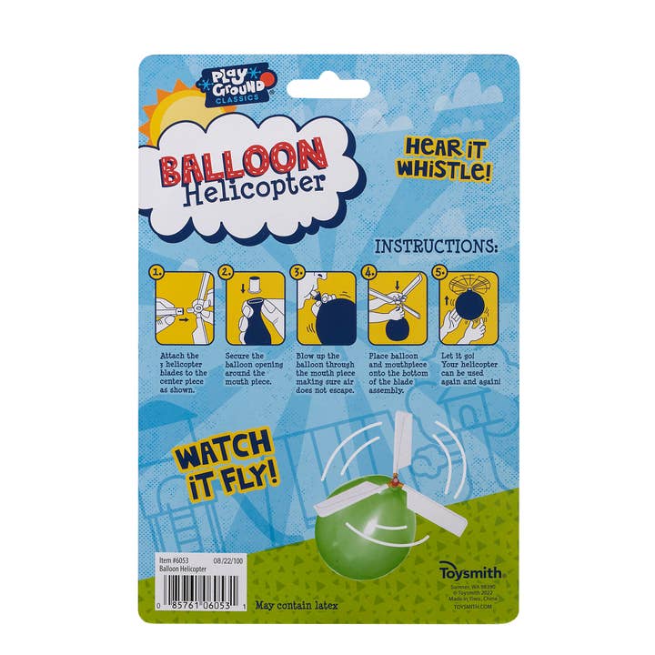 Toysmith - Wholesale Classic Toy - Kids - Playground Classics Balloon Helicopter