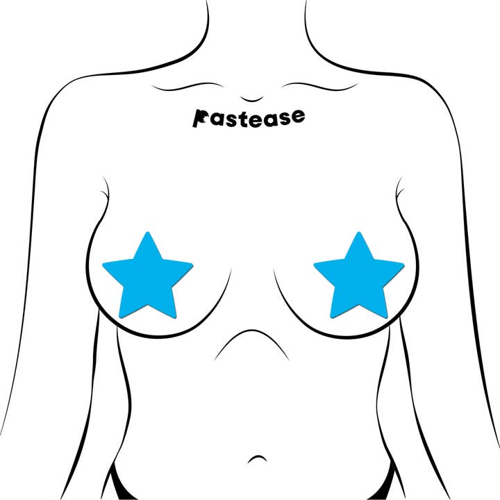 Pastease® - Wholesale Nipple Pasties - Women's - Star: Glow-in-the-Dark Neon Star Pasties Nipple Covers8