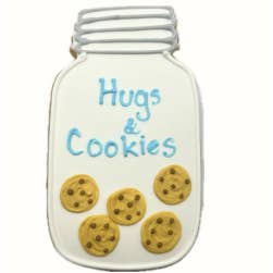 Jarra de vidro Abraços e Biscoitos por atacado de The Frosted Baker
