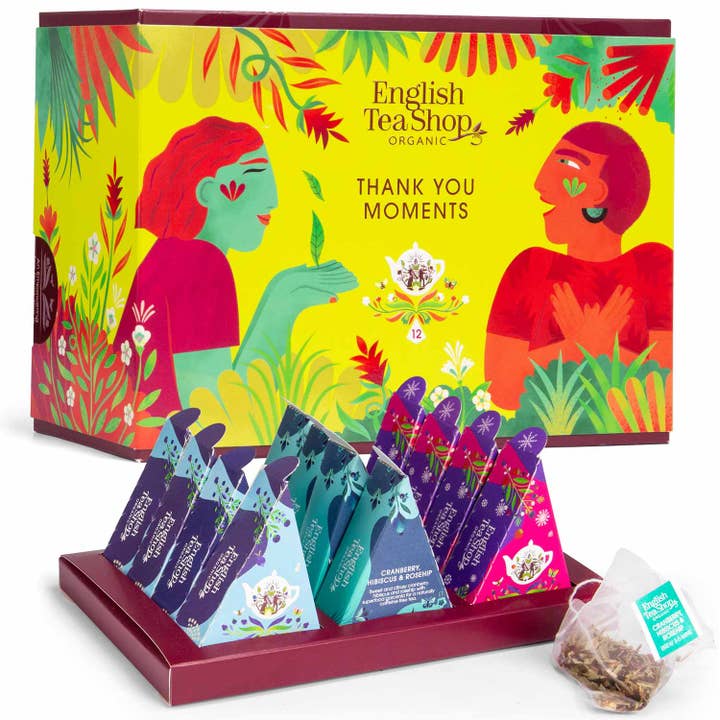 ETS - Confezione regalo tè biologico "Thank You" con 12 bustine piramidali per la vendita all'ingrosso da parte di Royal Nature GmbH & Co. KG - English Tea Shop Germany