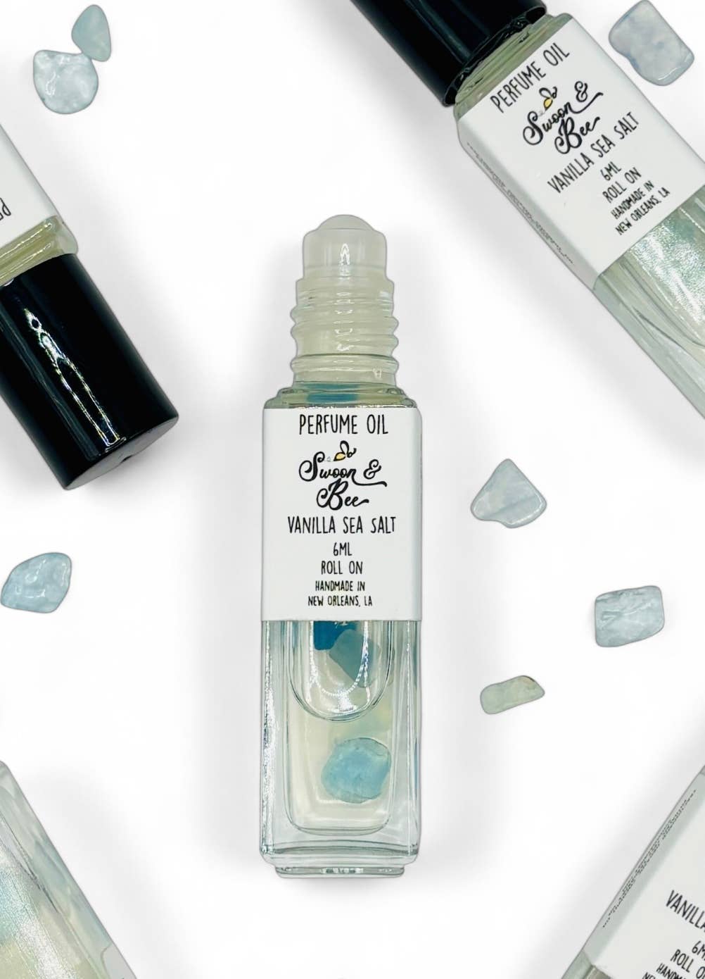 Swoon & Bee - Wholesale Roll-On Fragrance - Vintage Roll On Perfume Oil, Mini Perfume | Vanilla Sea Salt