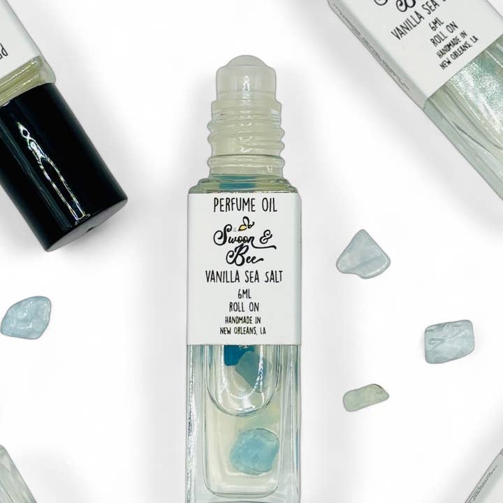 Swoon & Bee - Wholesale Roll-On Fragrance - Vintage Roll On Perfume Oil, Mini Perfume | Vanilla Sea Salt0