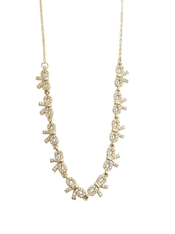 Birdie Bow Necklace for wholesale by Gemelli