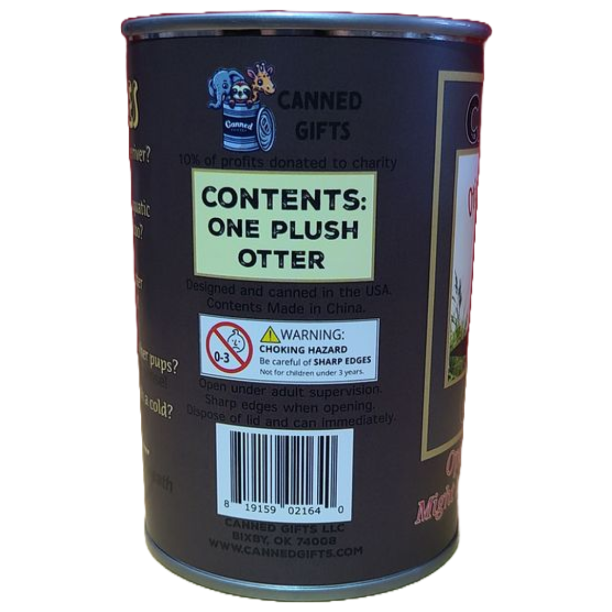 Canned Gifts - Wholesale Stuffed/Plush Toy - Kids & Baby - Otis the Canned Otter Stuffed Animal Plush w/Funny Jokes8