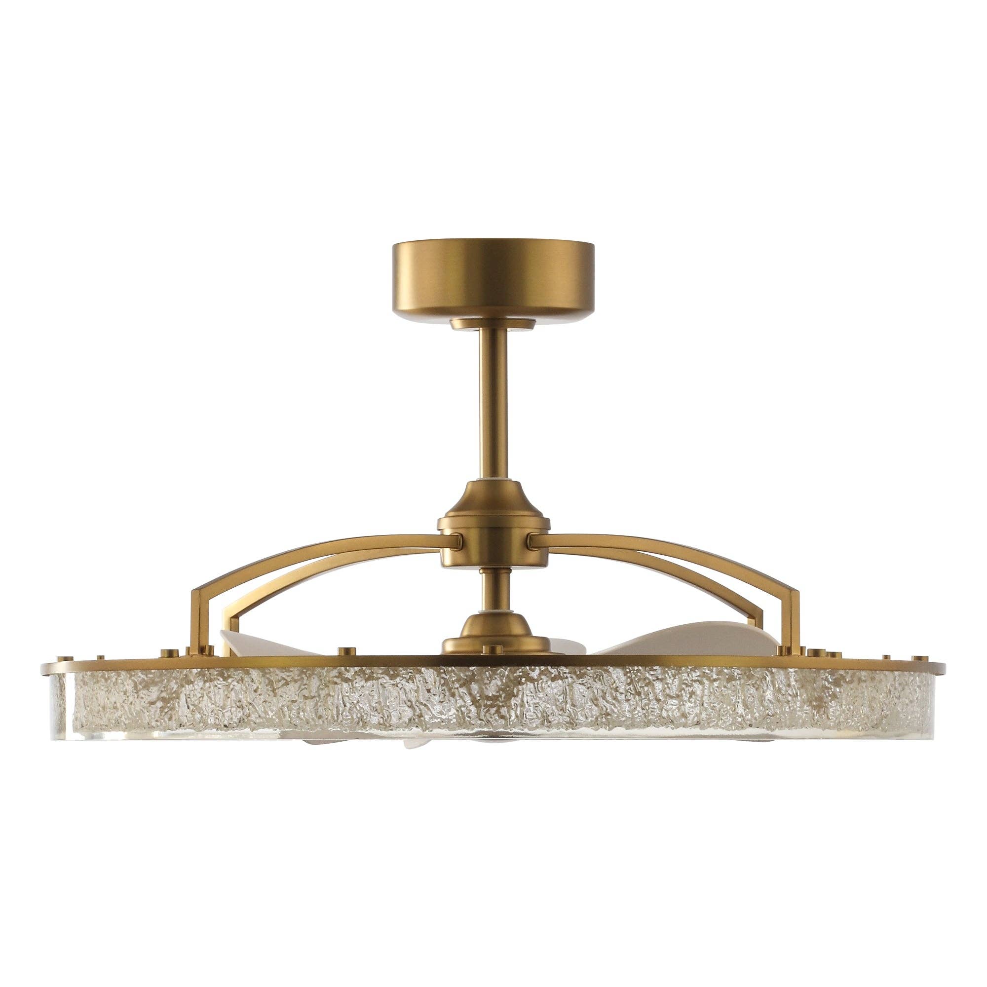 Brio Lighting - Wholesale Ceiling Fan - Ceiling Fan Modern 33" 3-Blade Gold Crystal with LED Light 8