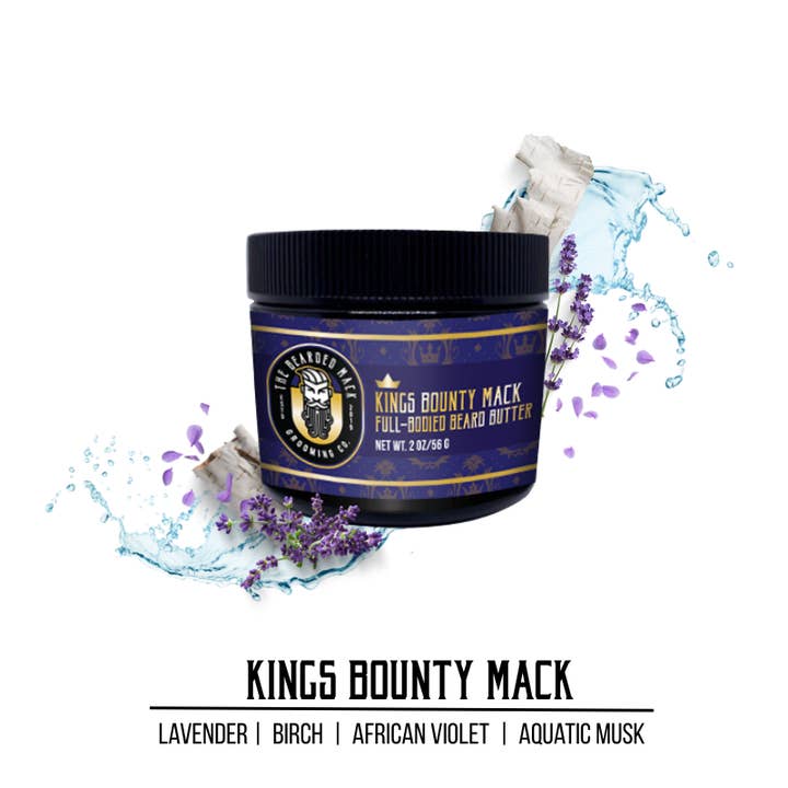 The Bearded Mack Grooming Co - Wholesale Beard Styling Product - Kings Bounty Mack Beard Butter | Lavender • Birch • Aquatic Musk1