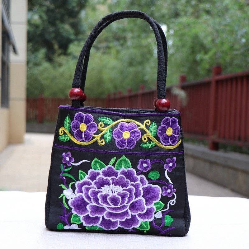 Plush Looks – wholesale Väska med handtag – Dam – Etnisk Broderad Handväska Lättvikts All-Season Klassisk6
