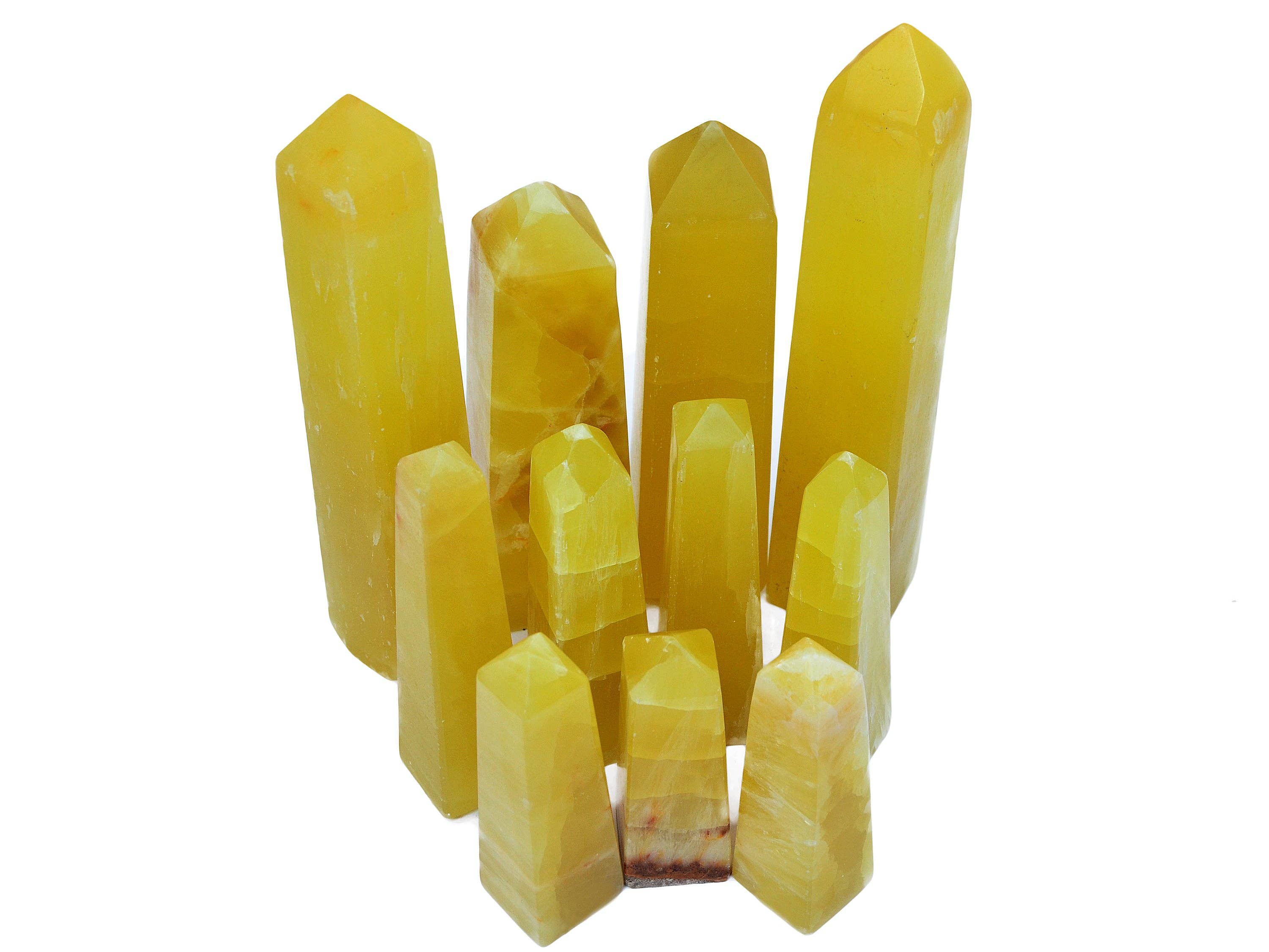 Kaia & Crystals – Großhandel Spiritueller Stein/Kristall – Zitronenkalzit Tower (150 g — 700 g)7