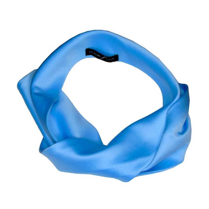 Kesai Satin Wire Headband - Blue for wholesale by Kwesiya
