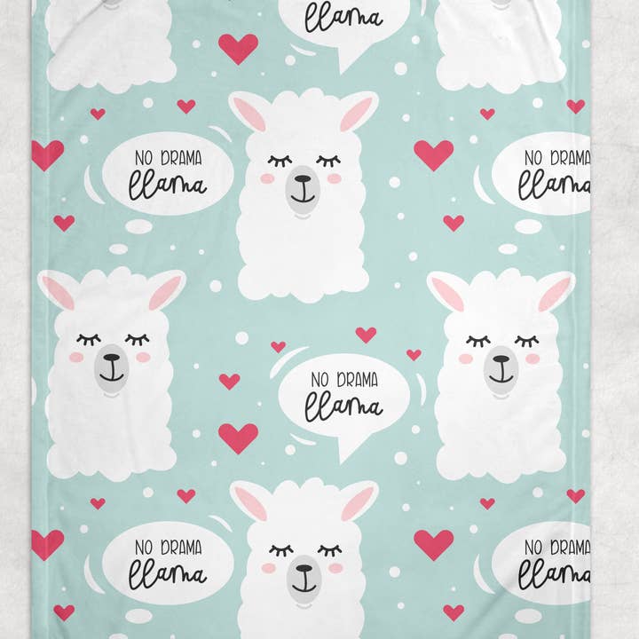 Couverture polaire No Drama Lama pour la vente par Potter's Printing