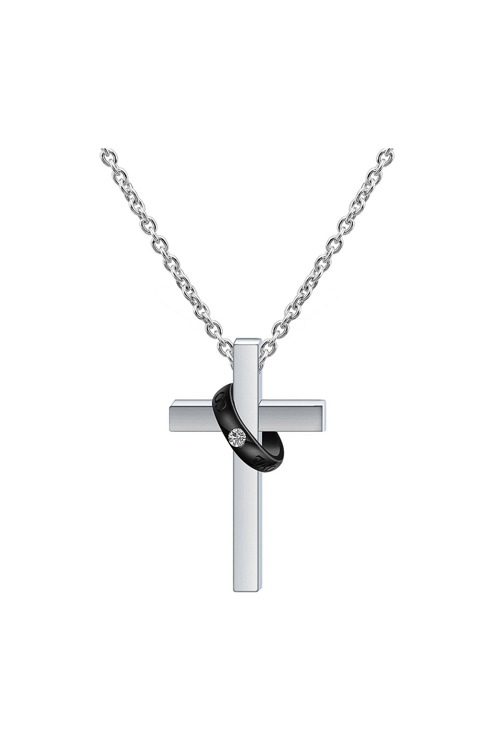Ole - Wholesale Pendant/Charm Necklace - Stainless Steel Cross Necklace N376712