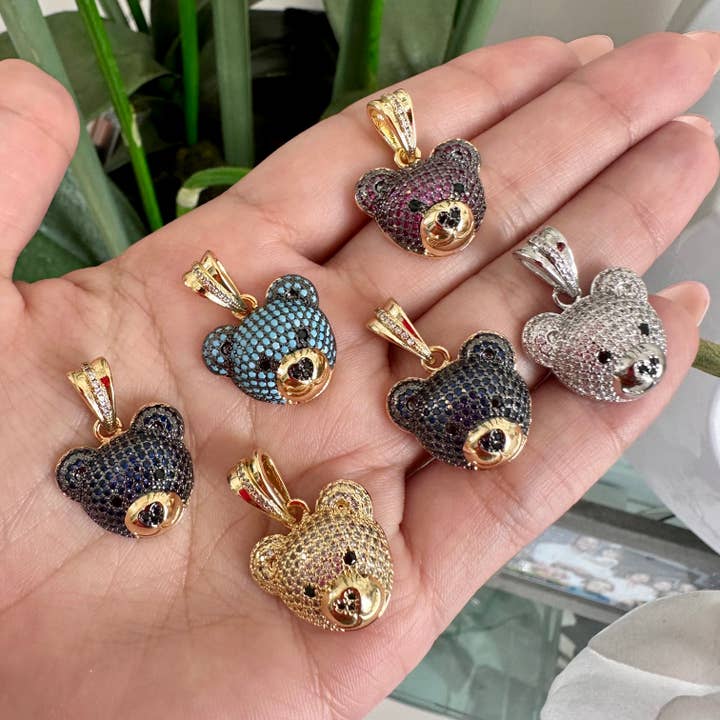 Teddybeerbedeltje van zirkonium voor wholesale door E ACCESORIES JEWERLY