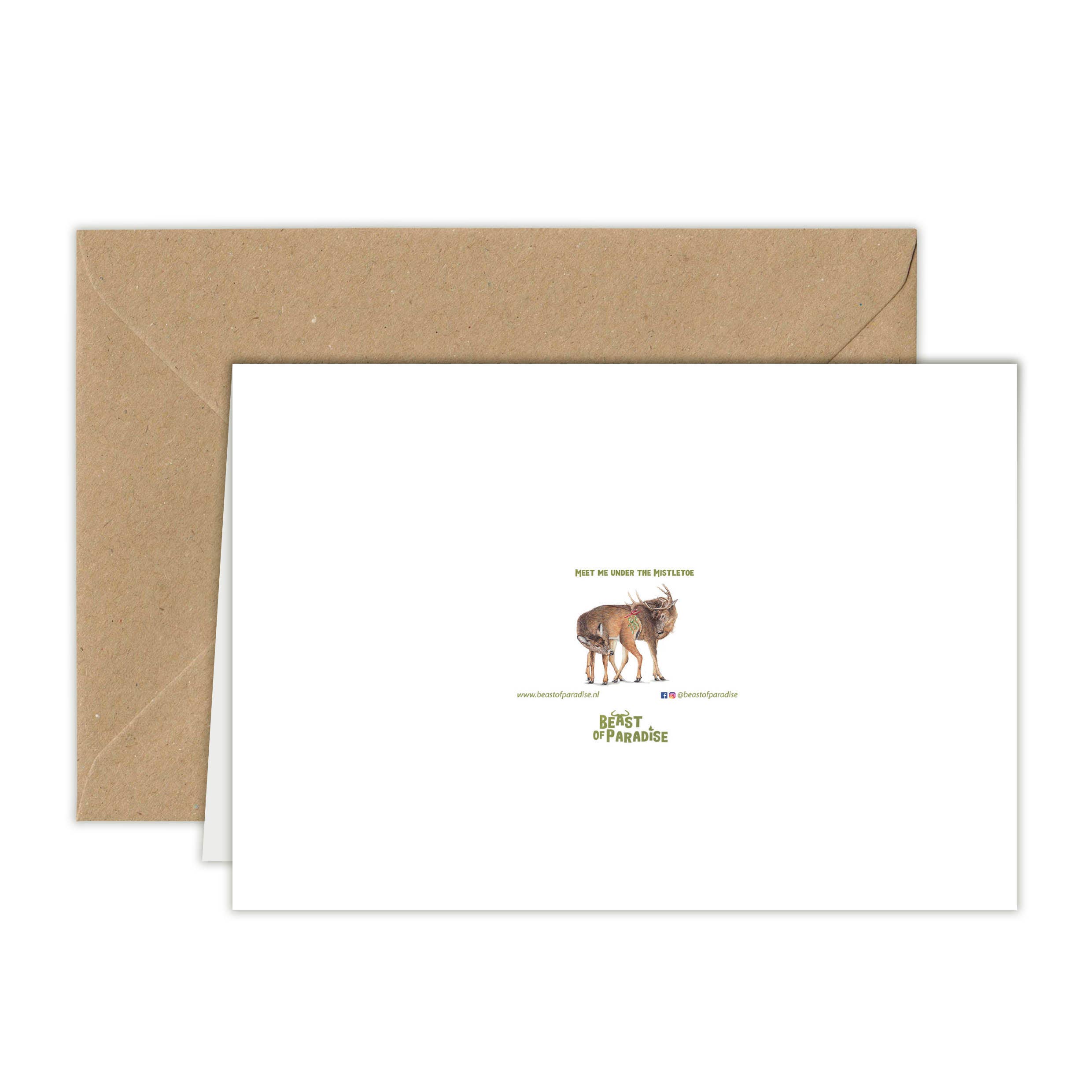 Beast of Paradise – wholesale Julkort – Hjort julkort, Djur gratulationskort, Whitetail rådjur1