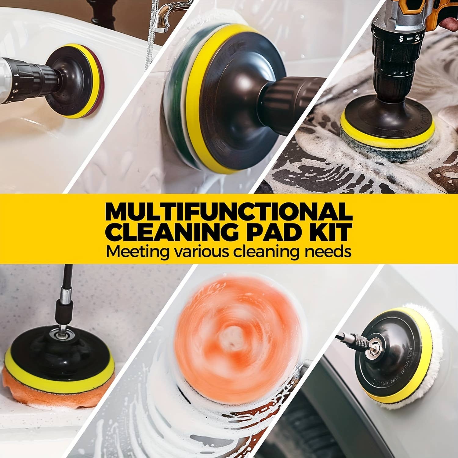 Shop Celino - Wholesale Schoonmaakborstel - Ultieme 7-delige boorborstelset - set voor elektrisch schrobgereedschap6