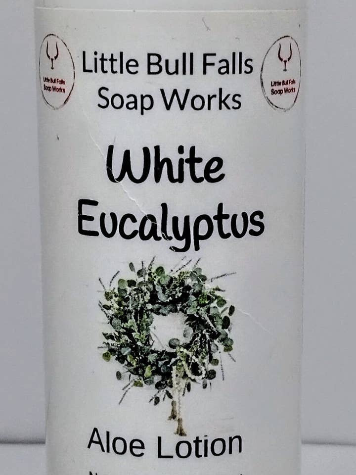 White Eucalyptus Lotion for wholesale by Little Bull Falls Soap Works