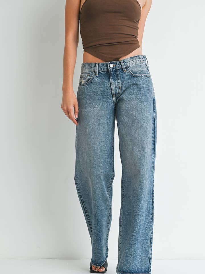 BP436N - VINTAGE MED - Borsa larga a vita bassa per la vendita all'ingrosso da parte di JUST BLACK DENIM