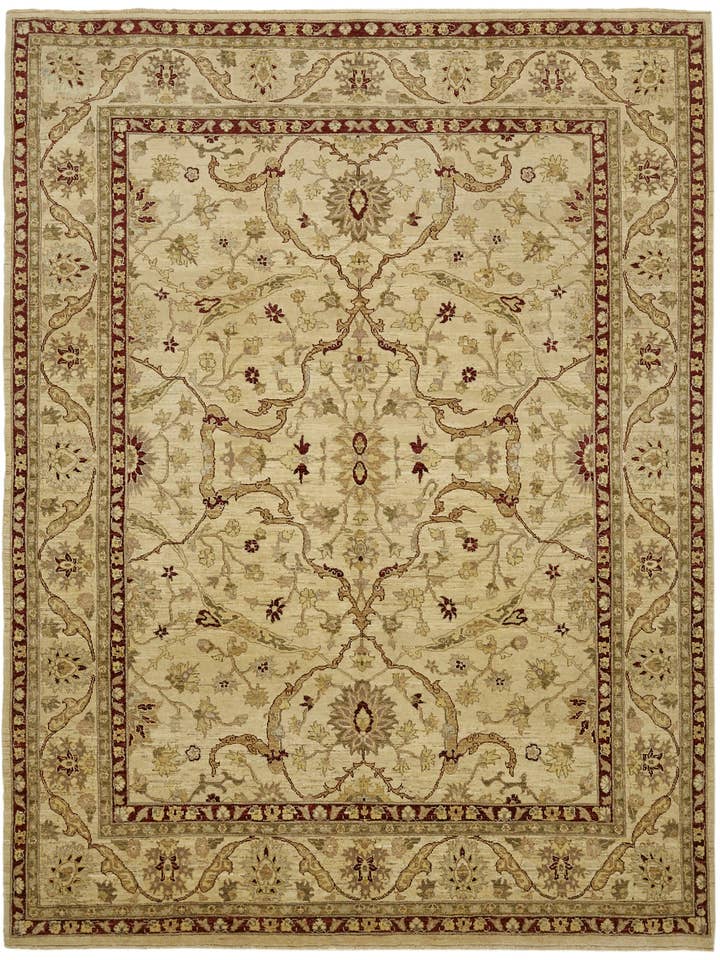 Tapis Oushak Beige 8x10 - 42220 pour la vente par RUG N CARPET