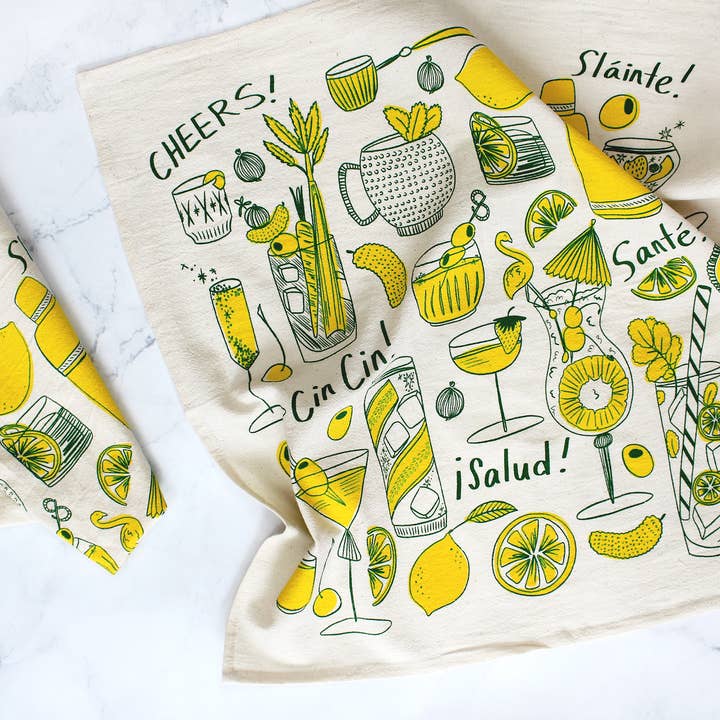Calhoun & Co. - Wholesale Tea Towel - Cocktail Party Tea Towel