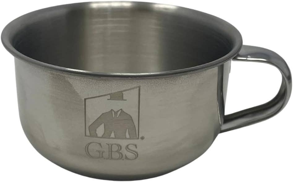 GENTS FINE GROOMING PRODUCTS - Wholesale Shave Soap - GBS Stainless Shaving Bowl with Handle and Soap0