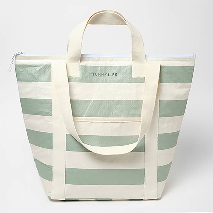 Sunnylife - Wholesale Cooler/Cooler Bag - Light Cooler Tote La Palma Sage Stripe