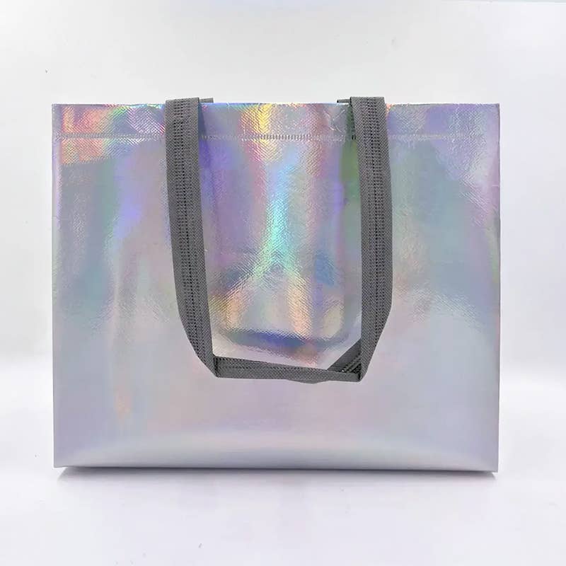 ByHome - Wholesale Gift Bag - 50pcs, 4 Sizes Iridescent Holographic Non-woven Gift Bag1
