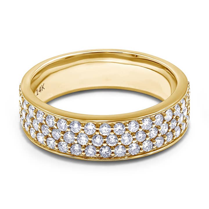 Anello Singolo Amara - Oro Massiccio 14K con Diamanti Coltivati in Laboratorio per la vendita all'ingrosso da parte di Lolovivi Jewelry