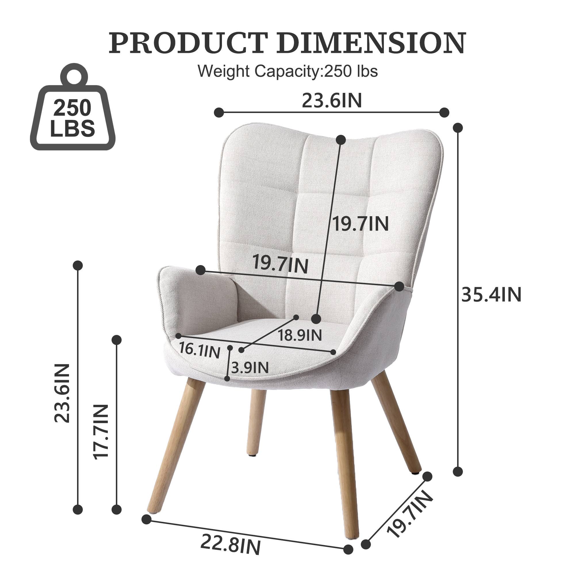 HOMYCASA DESIGN INC - Wholesale Chair - Modern Tufted Accent Chair with Suede Finish in Brown2