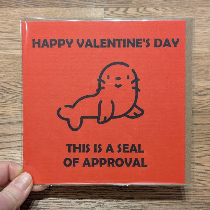 Valentine's Seal of approval for wholesale by F and B Cards