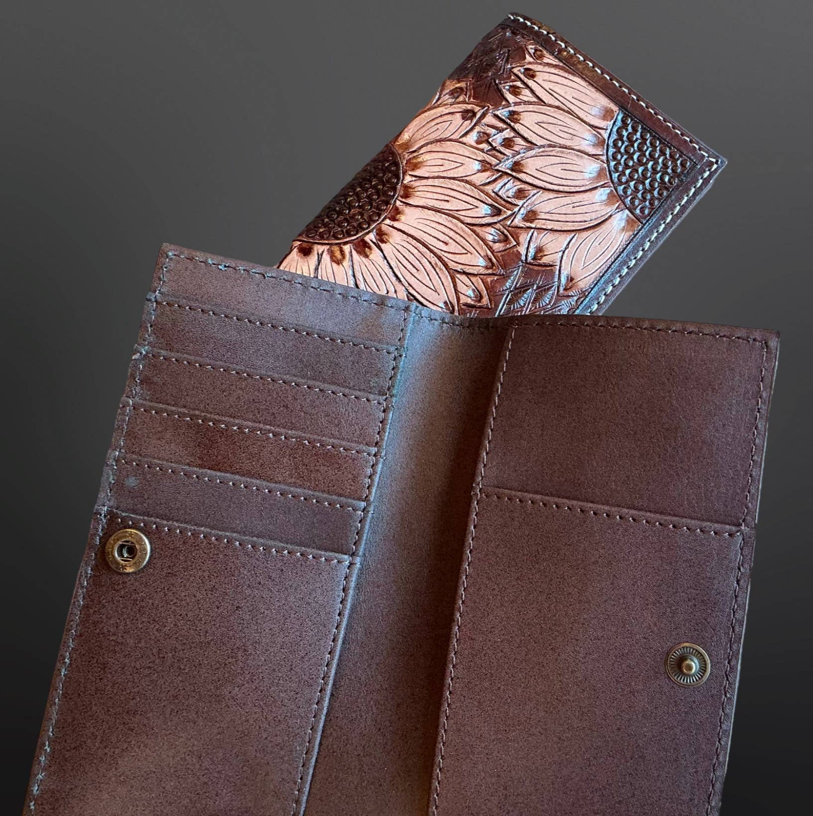 Westrian International - Wholesale Wallet - Women's - Ladies Sunflower Leather Wallet2