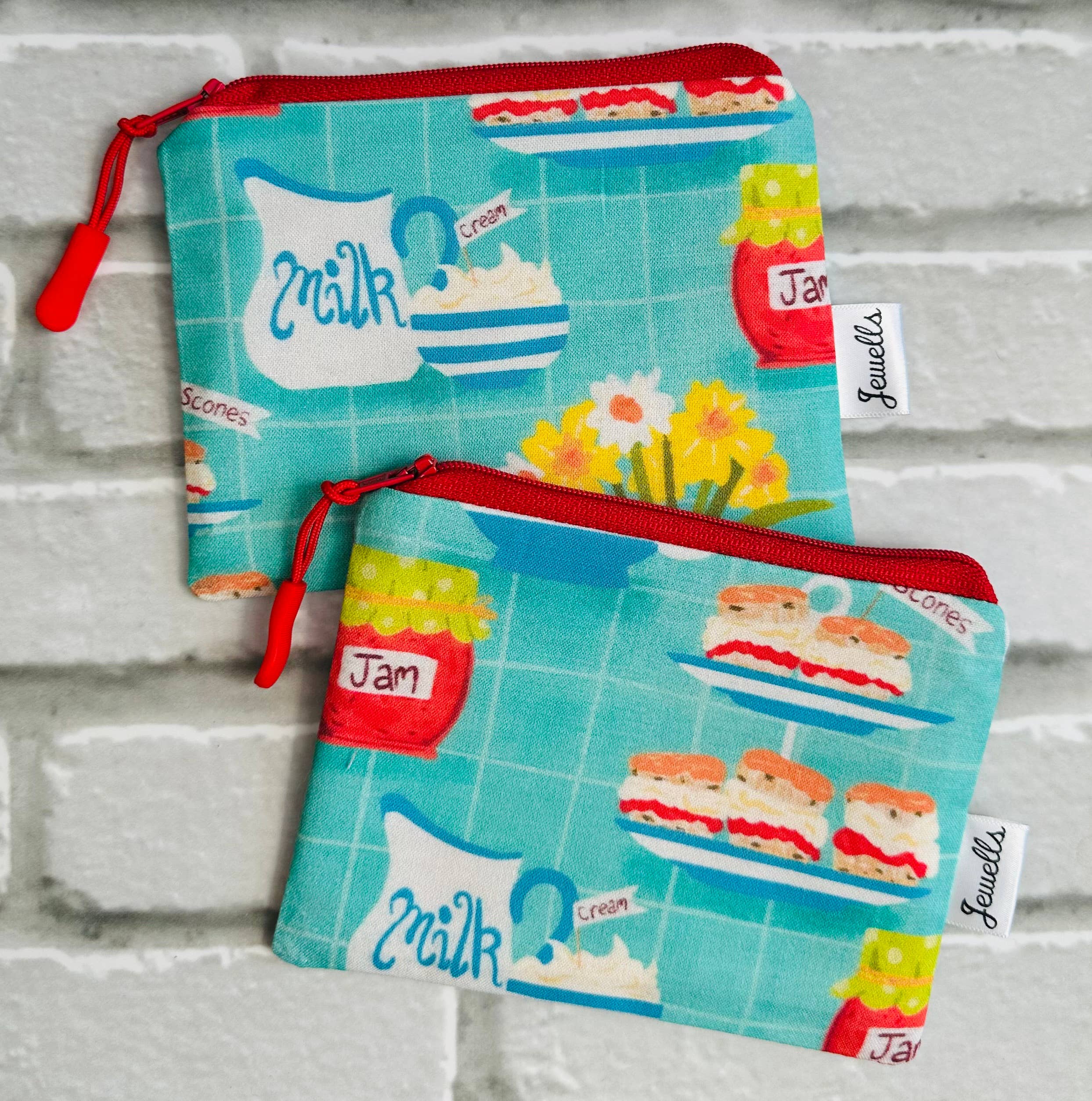 Jewells - Wholesale Coin Purse - Women's - Cornish Cream Tea fabric coin purse pouch pocket mirror3